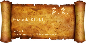 Puzsek Kitti névjegykártya
